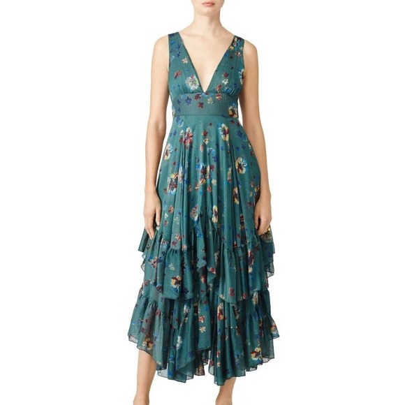Free People Dresses & Skirts - Free People Catching Glances Cottagecore Floral Ruffle Dress Size 2 whimsy boho